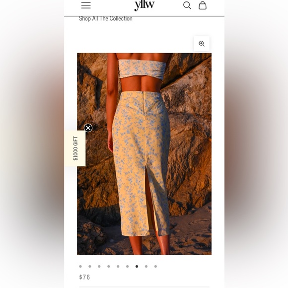 YLLW THE LABEL - HARMONY LINEN SKIRT — BUTTER TOILE Size XS - Picture 3 of 16